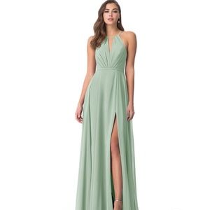 Azazie agave bridesmaid dress